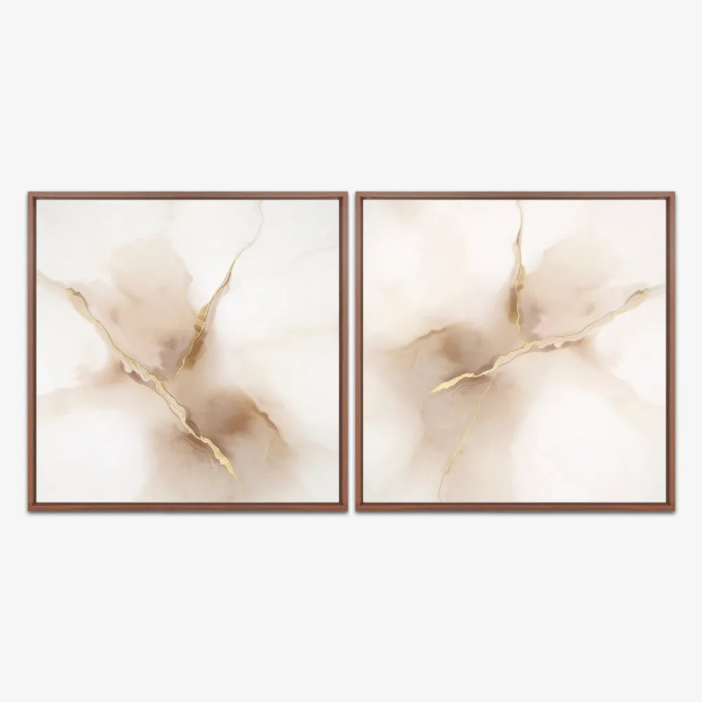 Quadro Elegan Beige kit duas telas - Imagem 5