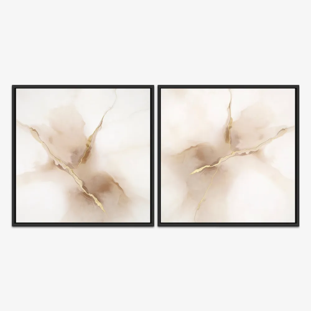 Quadro Elegan Beige kit duas telas - Imagem 3