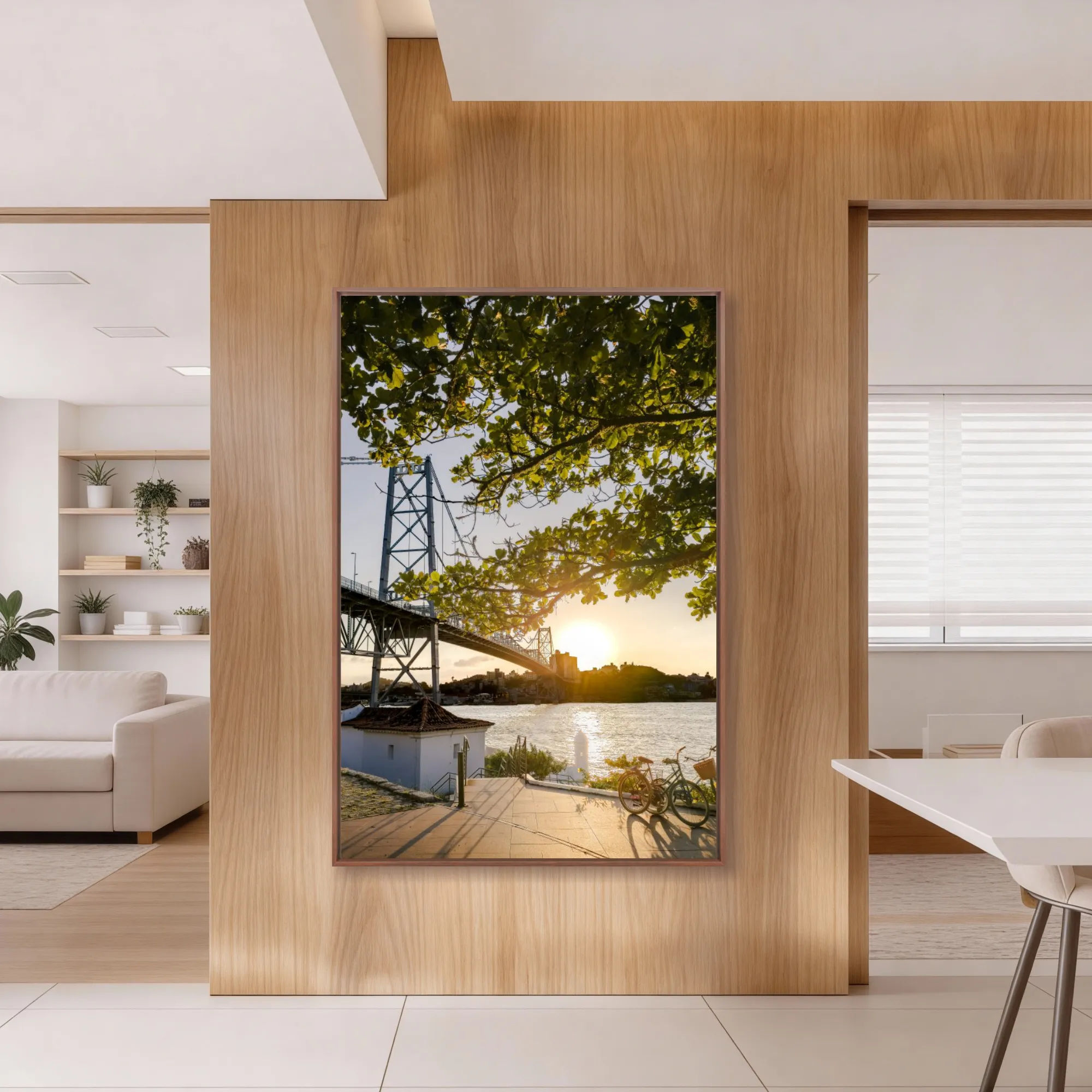 Quadro Ponte Hercílio Luz Sol e Verde Floripa por Ale Gazola